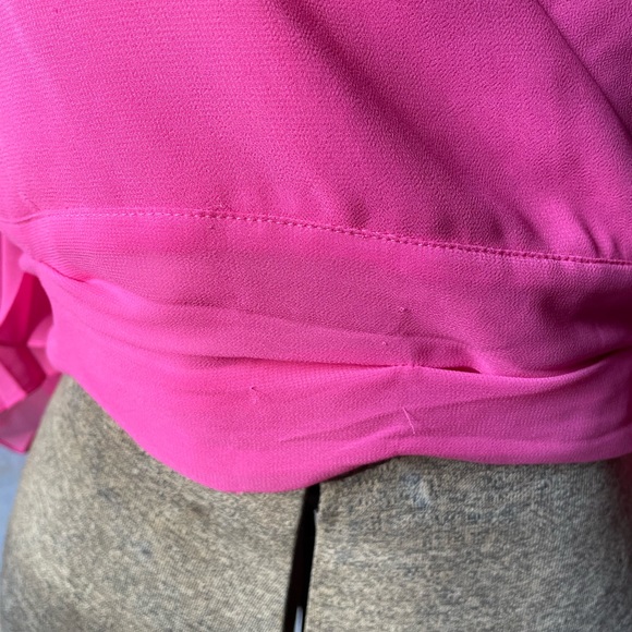 Hot Pink Express Open Back Crop Top XS - Picture 7 of 9